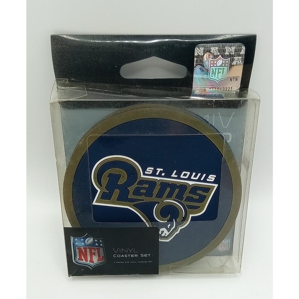 St. Louis Rams NFL Vinyl Heavy Duty Coaster Set of 4